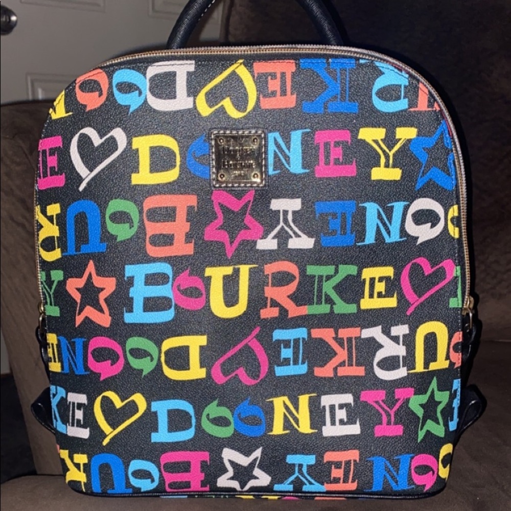 Dooney & Bourke Logo Multicolor Backpack Bag Purse